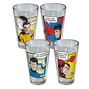 Star Trek Comic Strip Pint Glass 4-Pack